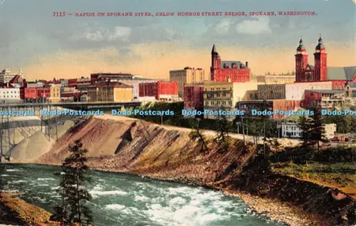 R054028 Stromschnellen auf dem Spokane River unterhalb der Monroe Street Bridge Spokane Washington