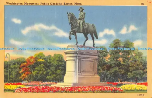R054032 Washington Monument Public Gardens Boston Mass Tichnor