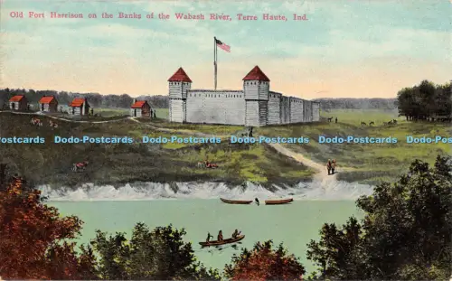 R054044 Altes Fort Harrison am Ufer des Wabash River Terre Haute Ind