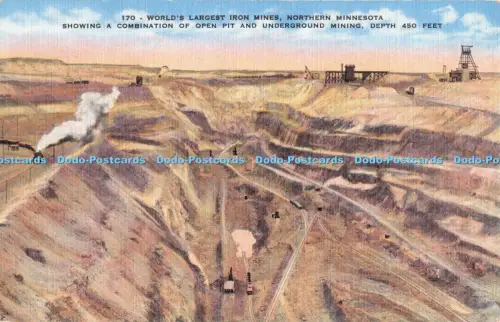 R054062 Worlds Largest Iron Mines Northern Minnesota Showing a Combination of Op