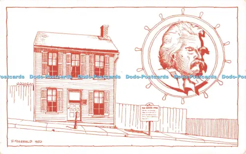 R054071 Mark Twain Missouris berühmter Humorist und sein Haus in der Bayhood in Hannibal Pe