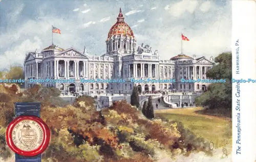 R054414 The Pennsylvania State Capitol Harrisburg Pa Tuck Oilette