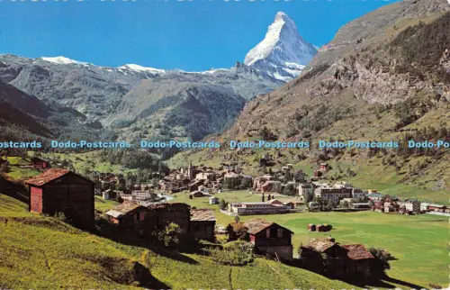 R054618 Zermatt mit Matterhorn 1964