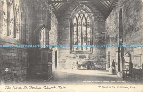 R055066 The Nave St Duthus Church Tain W Smith Valentine 1909
