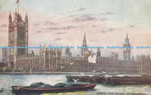 R055476 London The Houses of Parliament Tuck Oilette