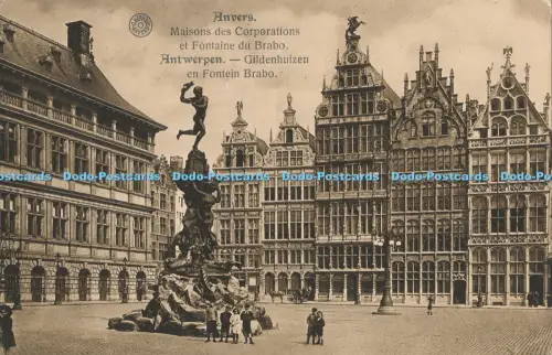 R055513 Anvers Maisons des Corporations et Fontaine du Brabo