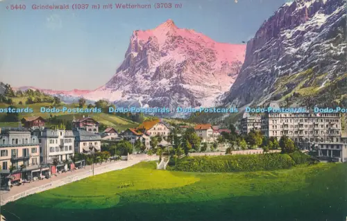 R055605 Grindelwald 1037m mit Wetterhorn 3703m Fotoglob
