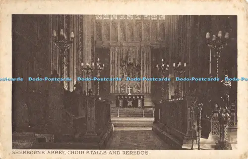 R056107 Sherborne Abbey Choir Stalls und Reredos McGann RA
