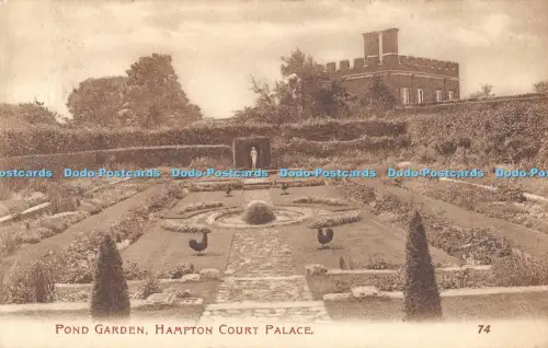R056120 Teichgarten Hampton Court Palace 1912