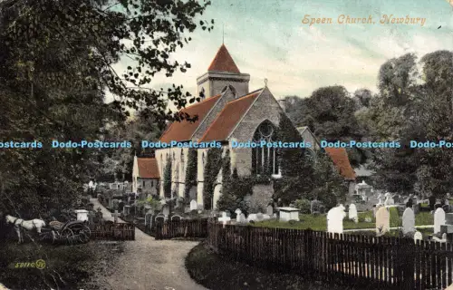 R056122 Speen Church Newbury Valentine 1908