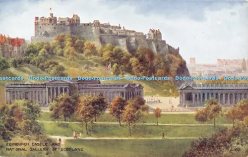 R056145 Edinburgh Castle and National Gallery of Scotland Valentine Art Farbe N