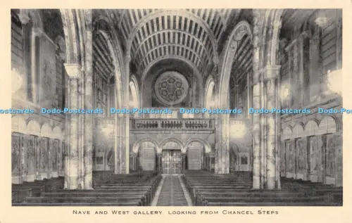 R056161 Kirchenschiff und Westgalerie Blick von der Chortreppe Tuck The Guards Chapel