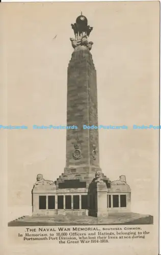 R056165 The Naval War Memorial Southsea Common Postkarte