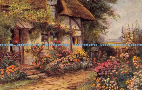 R056178 Alte AK Haus und bunter Garten Lachs 1939