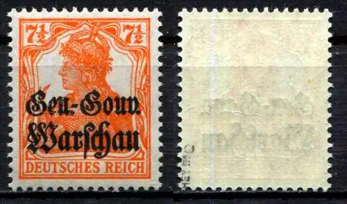 Bes. 1. Wk. Polen 1916 Nr 9c Postfrisch / **