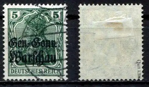 Bes. 1. Wk. Polen 1916 Nr 8b Rundstempel (Datum und/oder Ort klar)