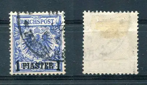 Dt. Ausl.-post Türkei 1889 Nr 8d Eckstempel/Wellenstempel