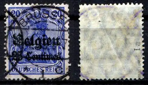 Bes. 1. Wk. Belgien 1914 Nr 4Ia Rundstempel (Datum und/oder Ort klar)