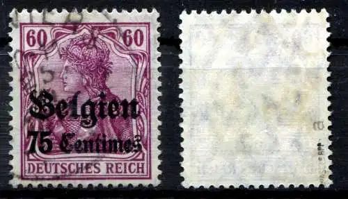 Bes. 1. Wk. Belgien 1914 Nr 6a Zentraler Rund / Vollstempel