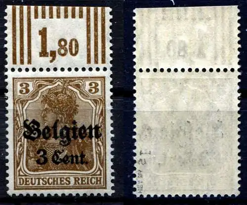 Bes. 1. Wk. Belgien 1916 Nr 11aI Postfrisch / **