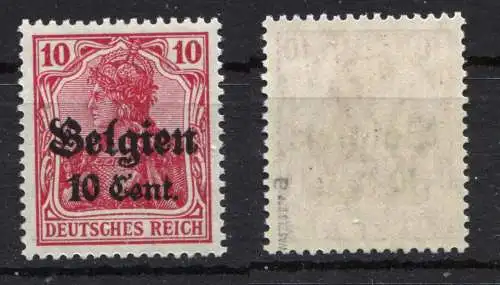 Bes. 1. Wk. Belgien 1916 Nr 14a Postfrisch / **