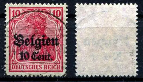 Bes. 1. Wk. Belgien 1916 Nr 14cI Rundstempel (Datum und/oder Ort klar)