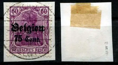 Bes. 1. Wk. Belgien 1916 Nr 21a Briefstück