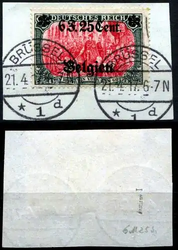 Bes. 1. Wk. Belgien 1916 Nr 25I Briefstück