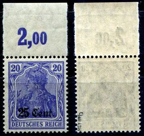 Bes. 1. Wk. West 1916 Nr 6b Postfrisch / **