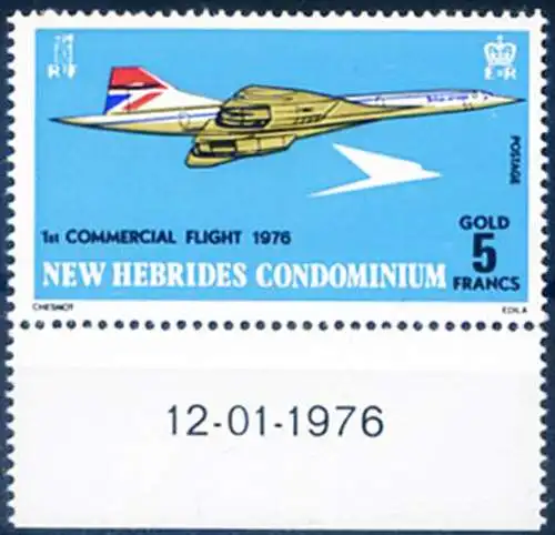 Erster kommerzieller Flug der Concorde 1976.