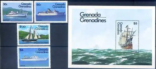 Grenadinen. Boote 1984.