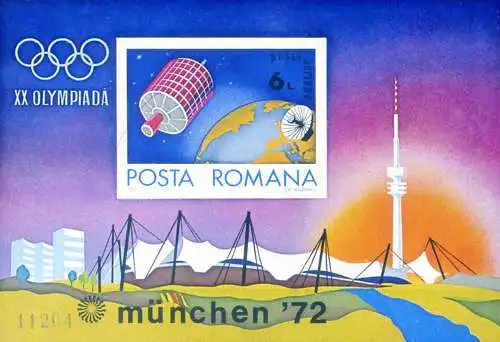 Sport. Olympische Spiele 1972 in München. Satellit.