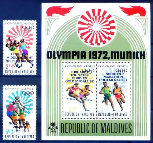 Sport. Olympische Spiele München. 1973 mit Medaillen ausgezeichnet.