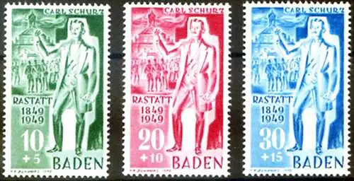 Belegungsgebiete: Baden. Revolutionäre Motive 1949.