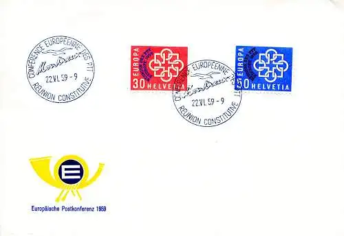 Europäische Postkonferenz 1959. FDC.