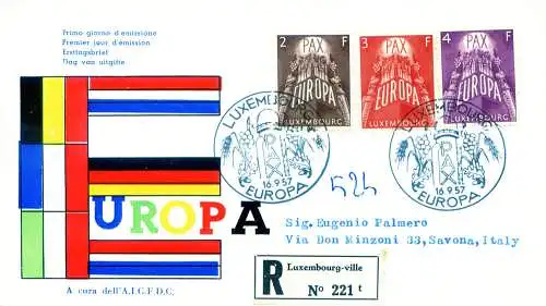 Europa 1957. FDC.