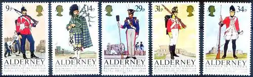 Alderney. Militäruniformen 1985.