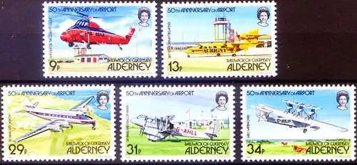Alderney. Flughafen Alderney 1985.