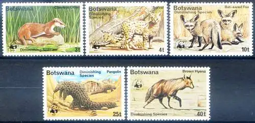 1977 vom Aussterben bedrohte Tierwelt.