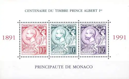 100. der Briefmarken von Albert I. 1991.