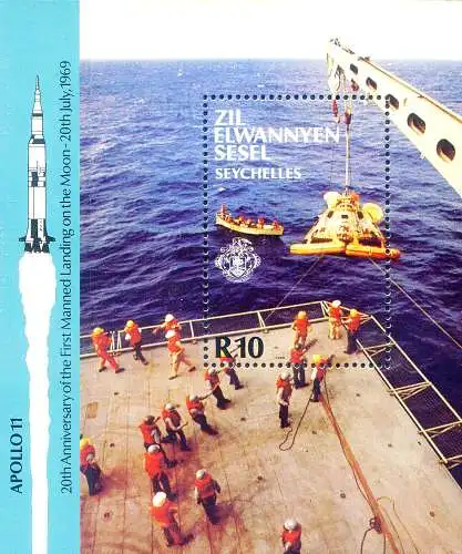 Insel abgelegen. Raumfahrt. Apollo XI 1989.