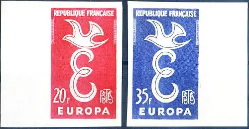 Europa 1958. Nicht gezackt.