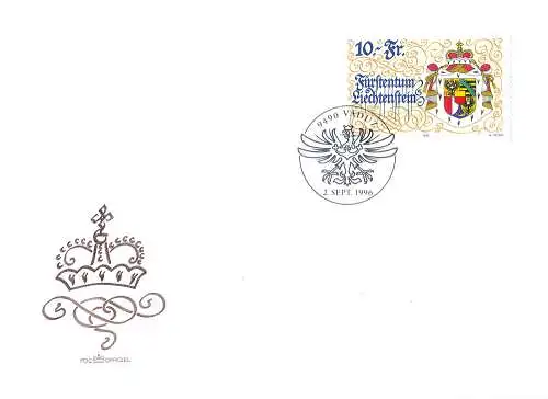 Nationalwappen 1996. FDC.
