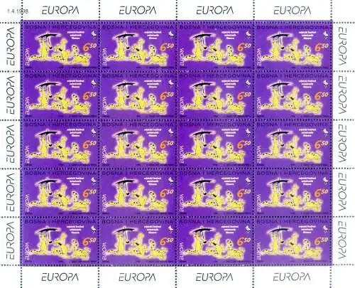 Europa 1998. Minifloglio.