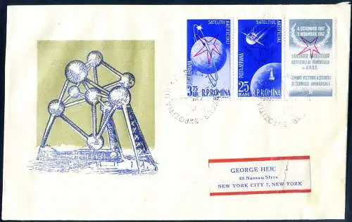 Expo in Brüssel. 1958 überdruckt. 2 FDC.