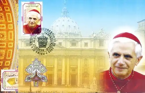 Benedikt XVI. 2005. maximal 2 Postkarten.