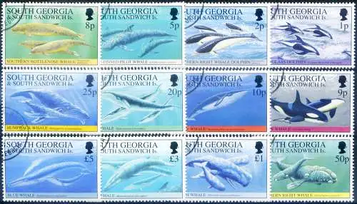 Südgeorgien. Definitiv. Fauna. Wale 1994. Gebraucht.