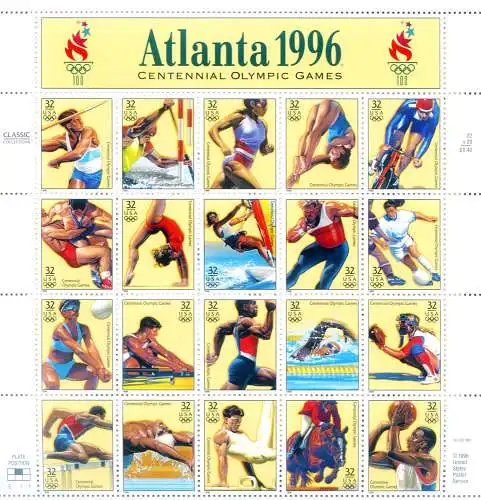 Sport. Olympische Spiele 1996 in Atlanta.