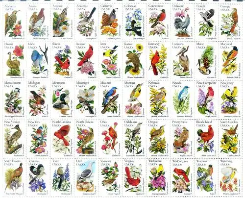 Fauna. Vögel der 50 Staaten 1982.