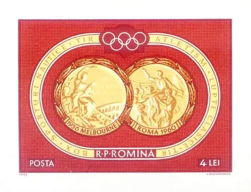 Sport. Olympische Spiele in Rom 1961.